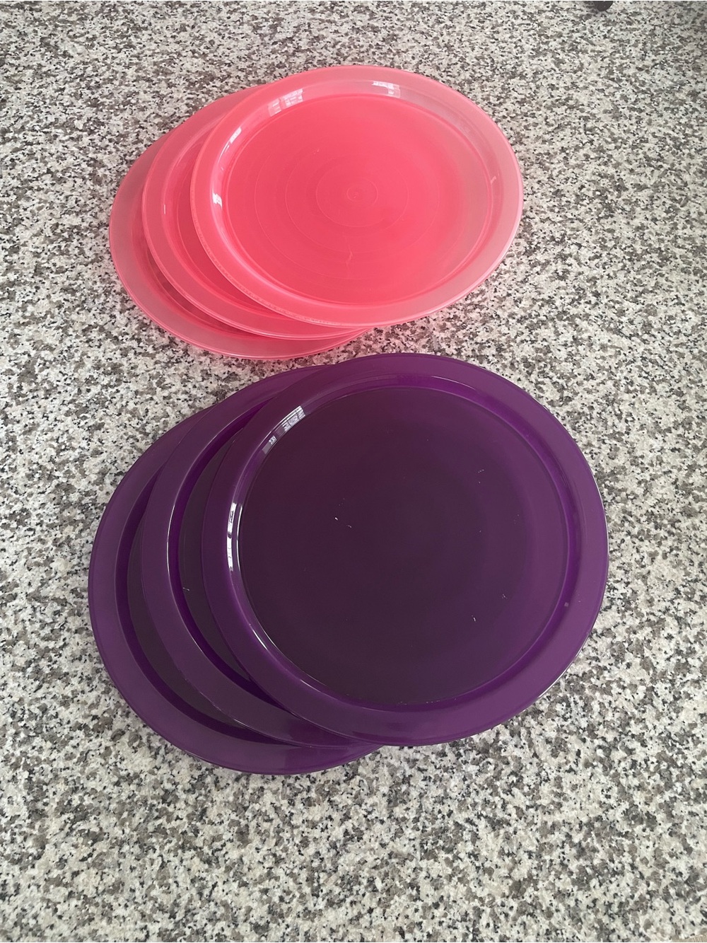 Target Brand 3 each Pink & Purple Plastic Plates Perfect support 4 paper plates